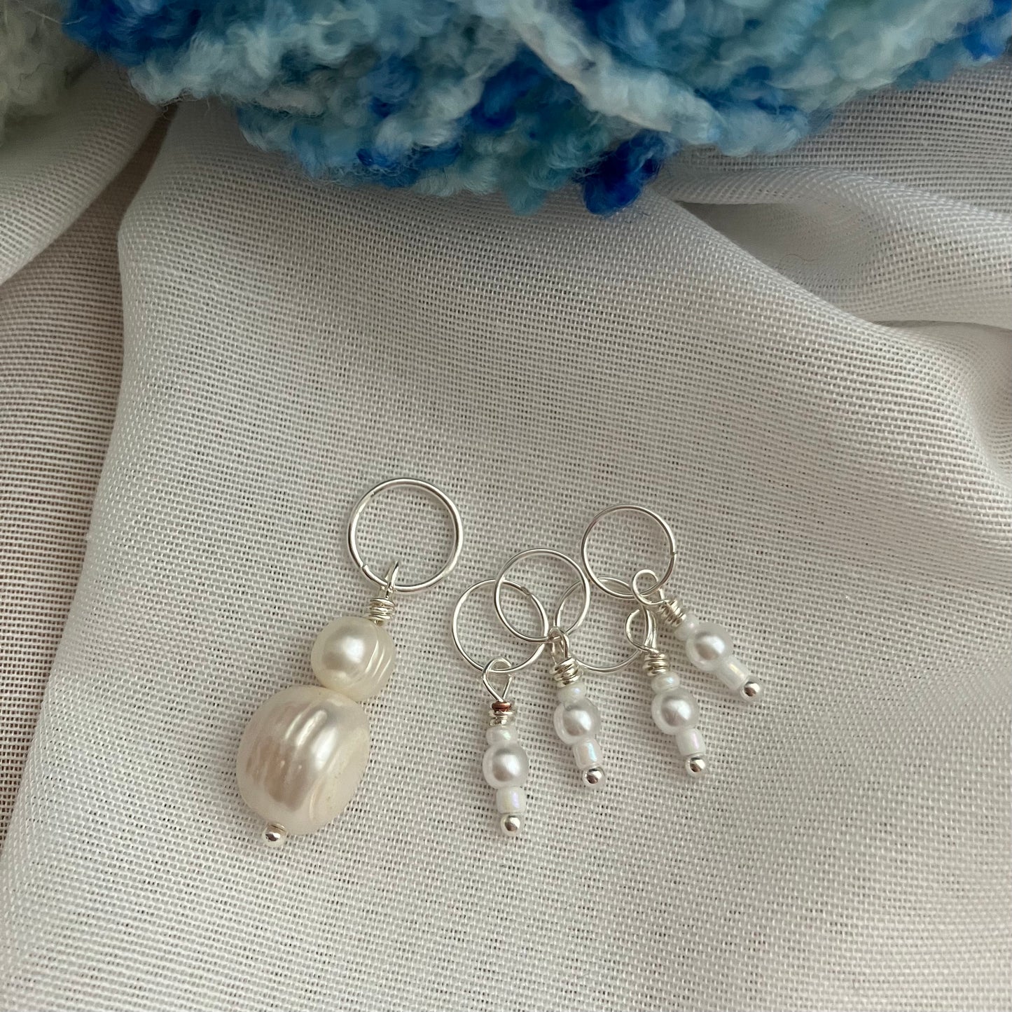 Stitch Marker Set | Freshwater Pearls